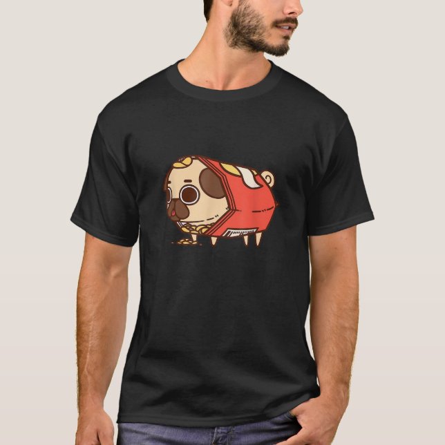 Camiseta Gracioso Puglie Chips Pug Dog Love Food Regalo de  (Anverso)