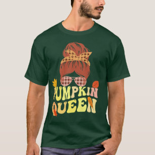 Camiseta Gracioso PUMPKIN QUEEN Halloween Carver Lady Fall 