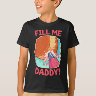 Camiseta Gracioso Pun Sucio Llenarme Papi Donut Raro Regalo