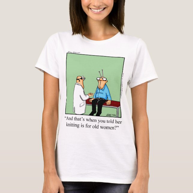 Camiseta Gracioso Punto Para Las Viejas Damas Tee Shirt (Anverso)