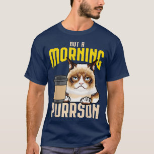 Camiseta Gracioso Purr De Gato De Café No Un Cafetero De Mo