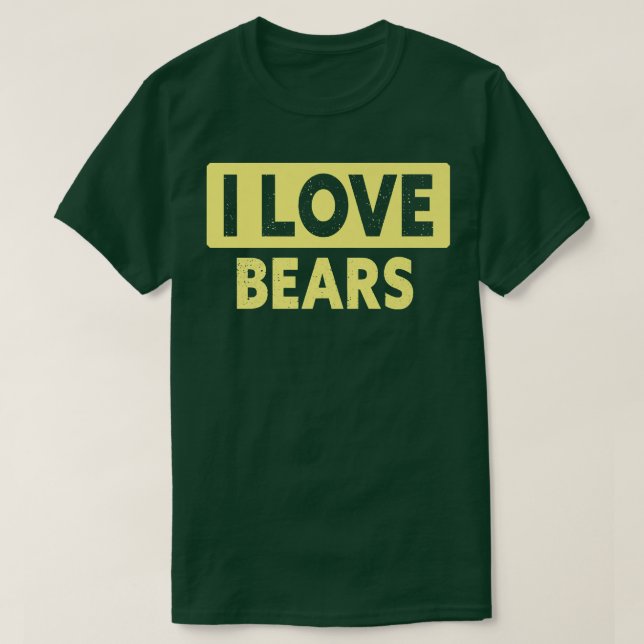 Camiseta Gracioso que amo a los osos premium (Diseño del anverso)