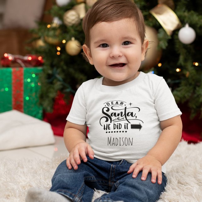 Camiseta Gracioso querido Papá Noel hizo su nombre personal (Subido por el creador)