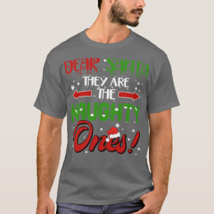Camiseta Gracioso Querido Papá Noel Son Los Ritos Christm