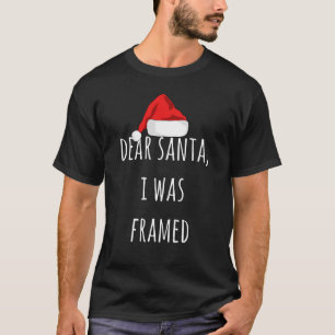 Camiseta Gracioso Querido Santa I fue Navidades encuadrados