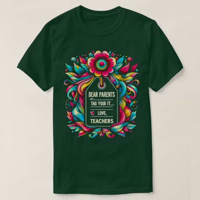 Camiseta Gracioso Queridos Padres Te Encantan A Los Profeso (Diseño del anverso)