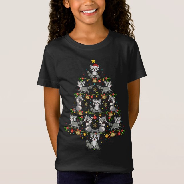 Camiseta Gracioso Raccoon Lover X-mas Gift Raccoon Christ (Anverso)