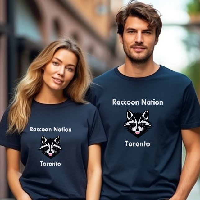 Camiseta Gracioso Raccoon Nation Toronto Color oscuro (Subido por el creador)