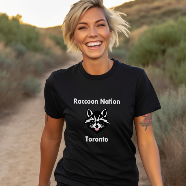 Camiseta Gracioso Raccoon Nation Toronto Color oscuro (Subido por el creador)