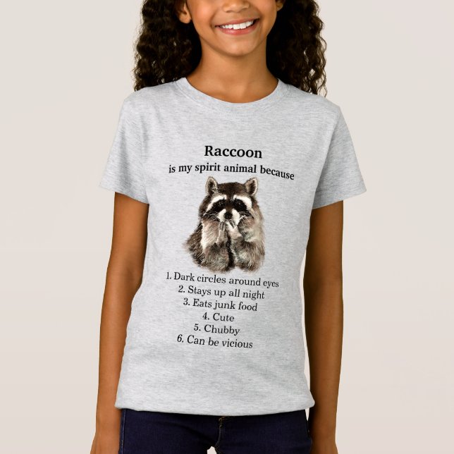 Camiseta Gracioso Raccoon Spirit Animal Humor (Anverso)