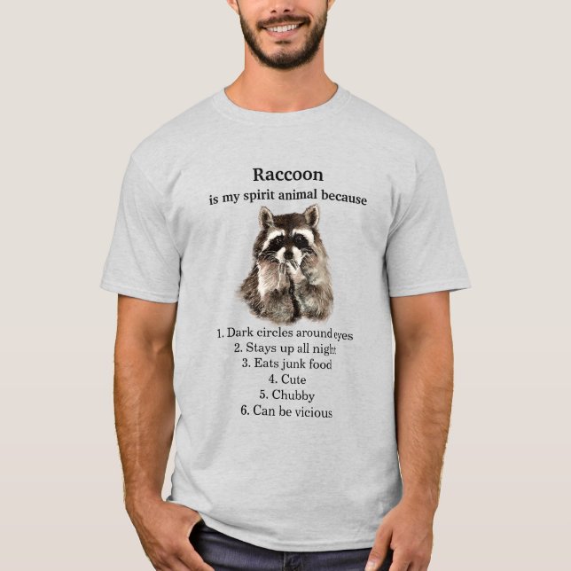 Camiseta Gracioso Raccoon Spirit Animal Humor (Anverso)