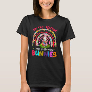 Camiseta Gracioso Rainbow Cutiest Bunnies Enfermera Pediátr