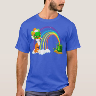 Camiseta Gracioso Rainbow Irish Leprechaun Fox St