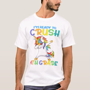 Camiseta Gracioso Rainbow Unicorn De 4º Grado Colorido De V
