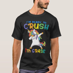 Camiseta Gracioso Rainbow Unicorn De Séptimo Grado Colorido