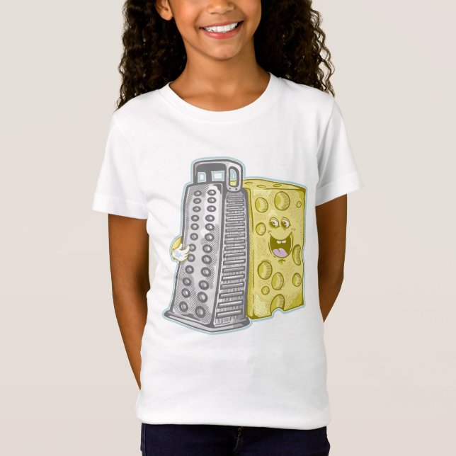 Camiseta Gracioso rallador de queso y queso (Anverso)
