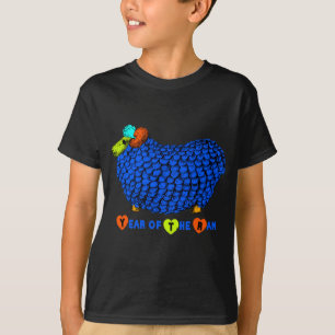 Camiseta Gracioso Ram Azul Año Nuevo Chino Zodiac K Tee Neg