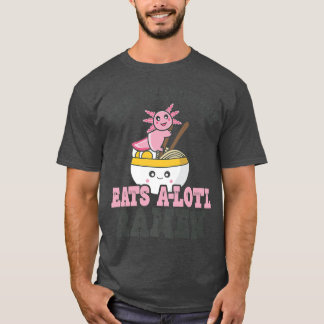 Camiseta Gracioso Ramen Amo Grand-pere Cute Axolotl Comer