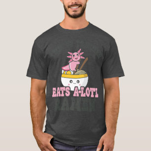 Camiseta Gracioso Ramen Amo Pe Teacher Cute Axolotl Comer