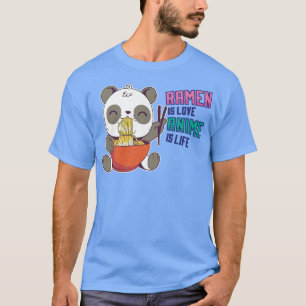 Camiseta Gracioso Ramen Panda - Otaku Anime Manga 74