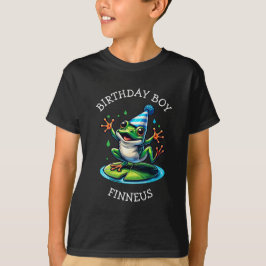 Camiseta Gracioso Rana Tema Niño Cumpleaños