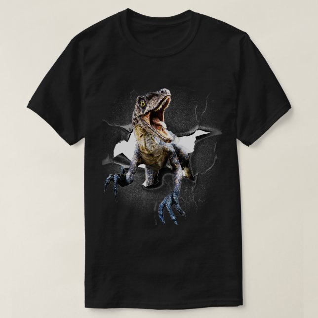 Camiseta Gracioso rapero dinosaurio que se burla de la cabe (Diseño del anverso)