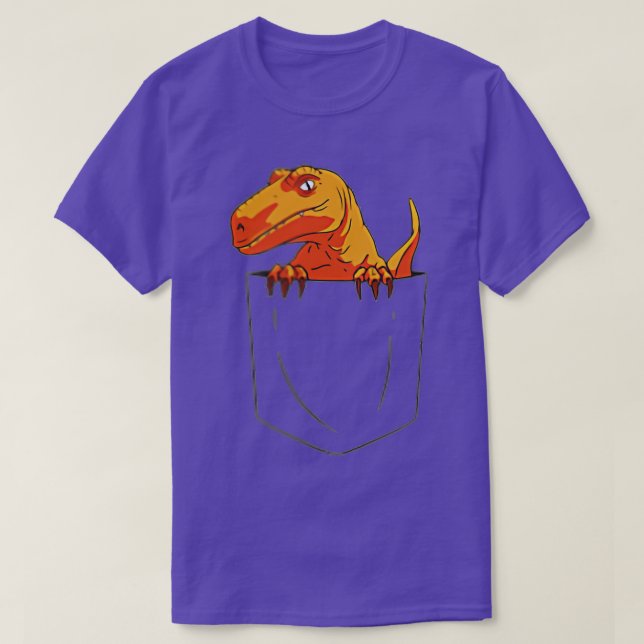 Camiseta Gracioso Raptor de Velociraptor en Pocket Dinosaur (Diseño del anverso)