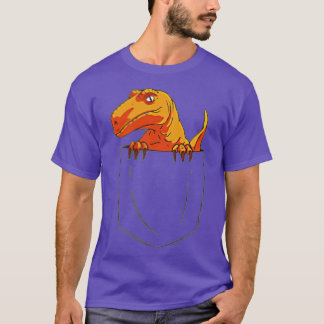 Camiseta Gracioso Raptor de Velociraptor en Pocket Dinosaur