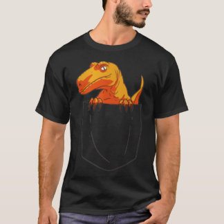 Camiseta Gracioso Raptor de Velociraptor en Pocket Dinosaur