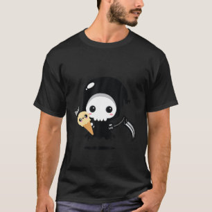 Camiseta Gracioso Reaper Scythe Con Hielo Cream Desseram Lo