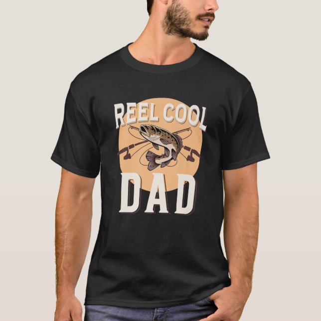 Camiseta Gracioso Reel de Pesca Guay Dad Pescado al aire li (Anverso)