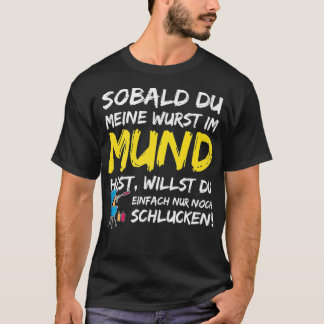 Camiseta Gracioso regalo alemán de barbacoa Deine Wurst en 