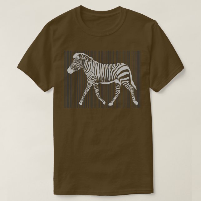 Camiseta Gracioso Regalo Animal Barcode Zebra (Diseño del anverso)