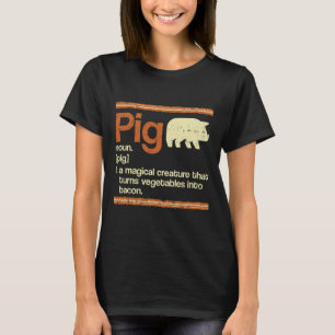 Camiseta Gracioso Regalo Bacon Y Definición De Cerdo