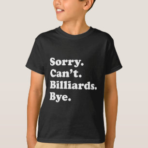 Camiseta Gracioso Regalo Billiards Para Hombres Mujeres Niñ