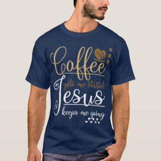 Camiseta Gracioso regalo cristiano café de orejas Jesucrist