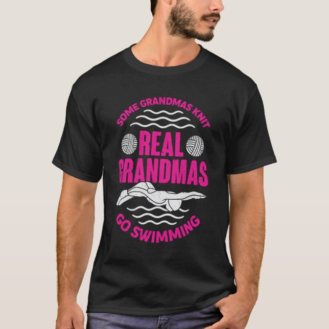Camiseta Gracioso Regalo De Abuela De Natación (Anverso)