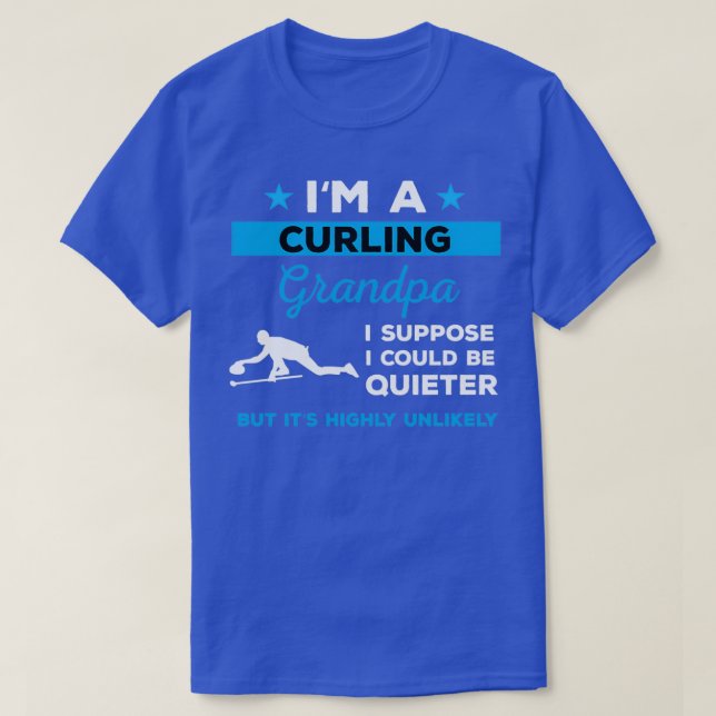 Camiseta Gracioso regalo de abuelo curling (Diseño del anverso)
