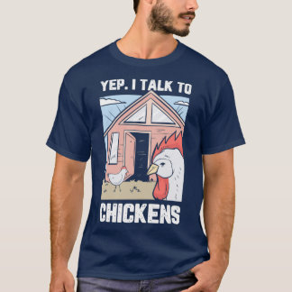 Camiseta Gracioso Regalo De Agricultor Si Hablo Con Pollos