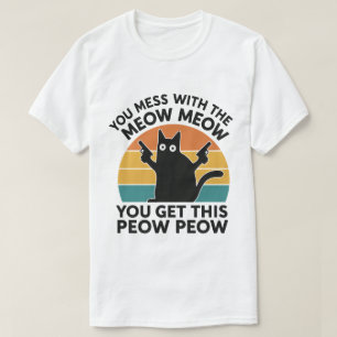 Camiseta Gracioso regalo de amante de gato - Meow Meow Peow