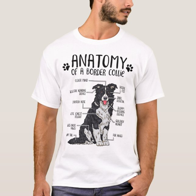 Camiseta Gracioso regalo de amante de perro collie en la fr (Anverso)