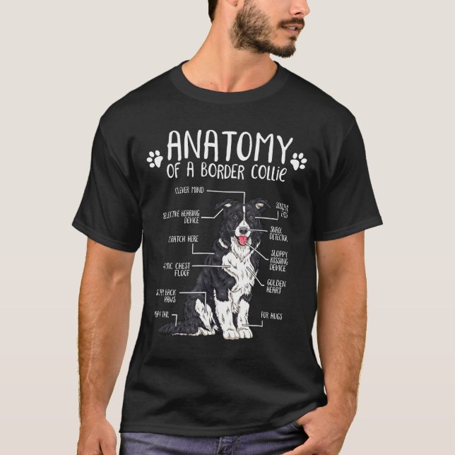 Camiseta Gracioso regalo de amante de perro collie en la fr (Anverso)
