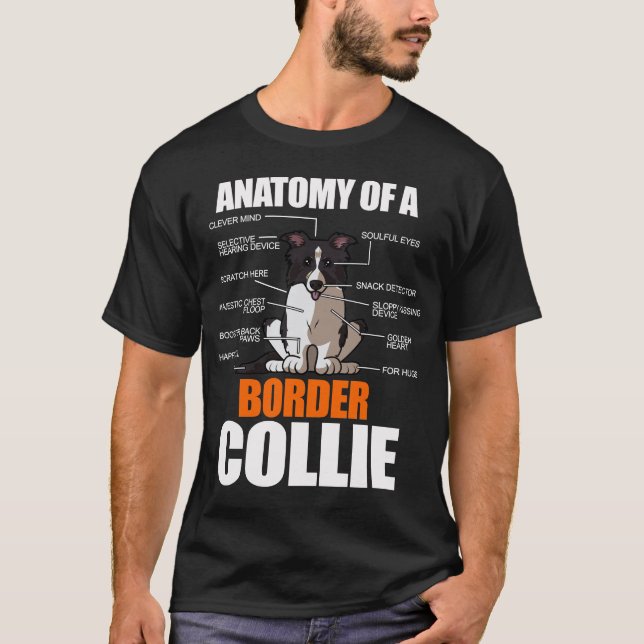 Camiseta Gracioso regalo de amante de perro collie en la fr (Anverso)