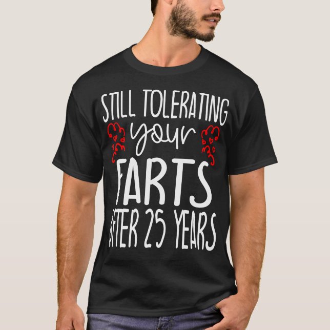 Camiseta Gracioso regalo de aniversario 25 Bodas (Anverso)