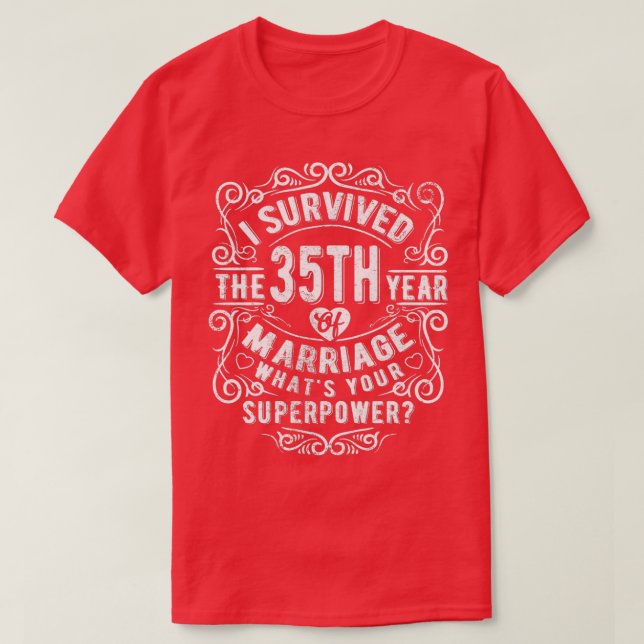 Camiseta Gracioso regalo de aniversario Boda 35 años de Mam (Diseño del anverso)