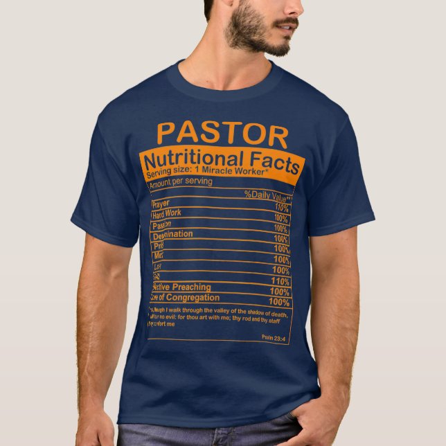 Camiseta Gracioso Regalo De Apreciación Pastor Para Hombres (Anverso)
