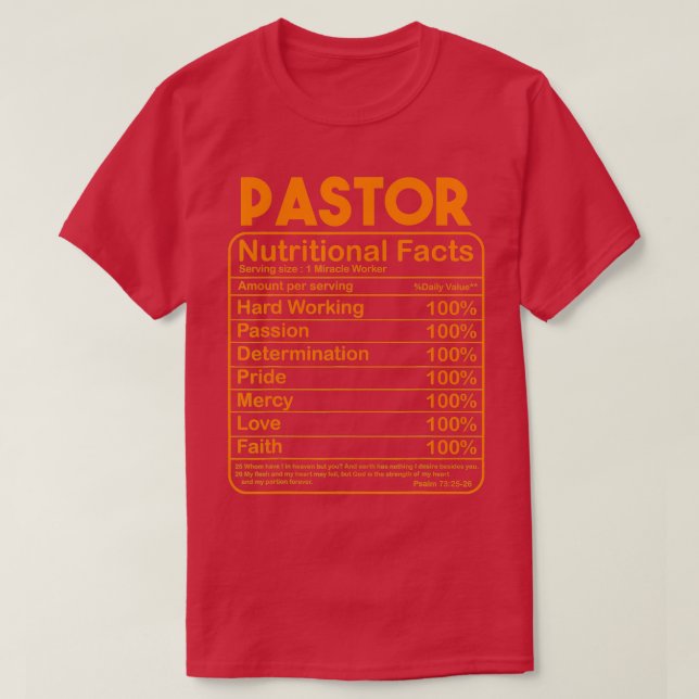 Camiseta Gracioso Regalo De Apreciación Pastor Para Hombres (Diseño del anverso)
