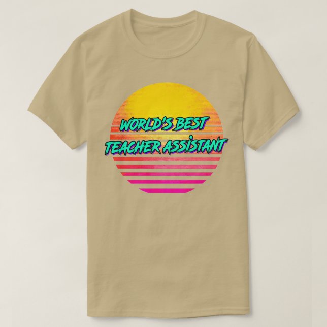 Camiseta Gracioso regalo de asistente de profesores Retro d (Diseño del anverso)
