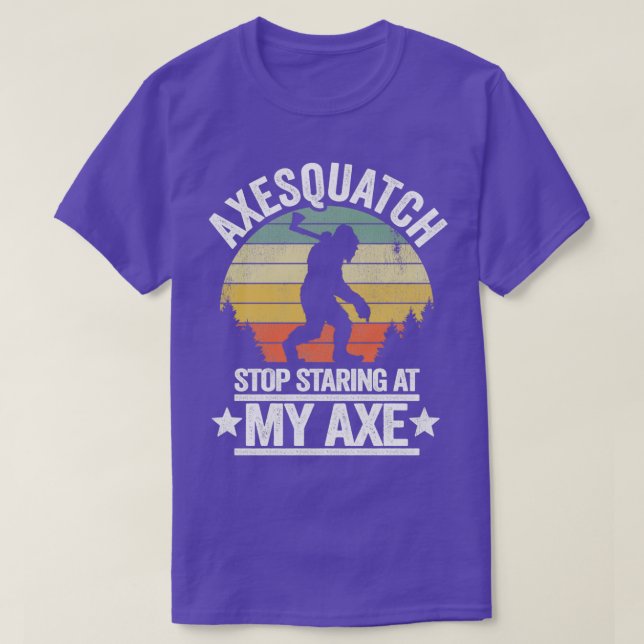 Camiseta Gracioso regalo de Axesquatch de Ax de pie grande  (Diseño del anverso)