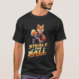 Camiseta Gracioso regalo de baloncesto para Pomeranian Spit